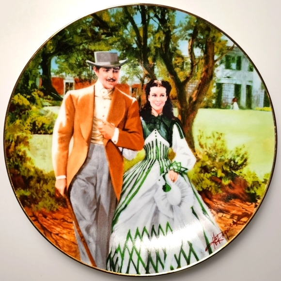 Gone with the Wind "Home to Tara" 1989 Plate #4525D - Picture 1 of 8